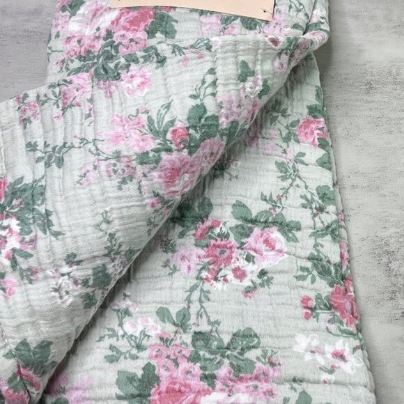 Laura Ashley Pink & Green Kitchen Towels Set of 2 - Picture 3 of 4